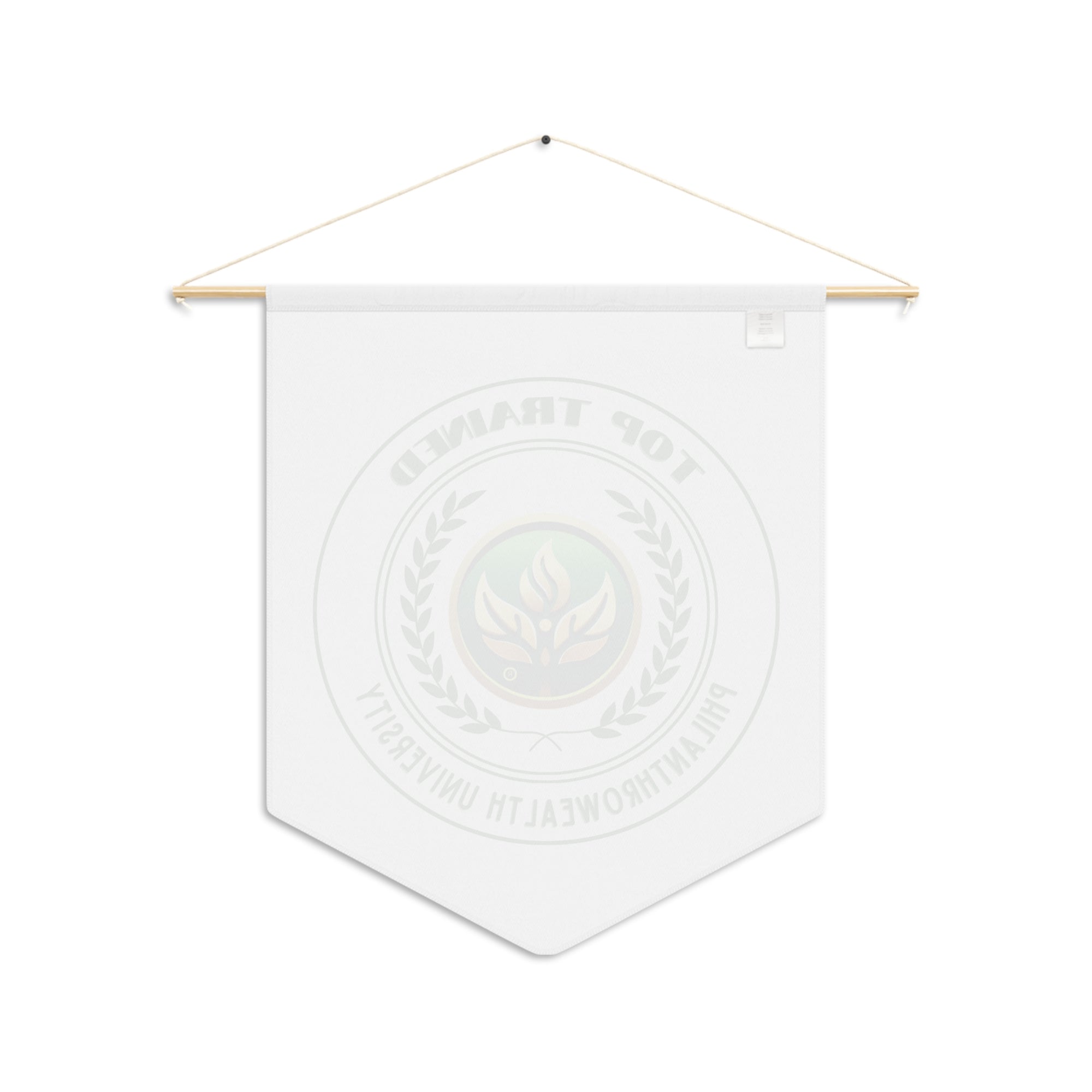 Top Trained Pennant | Philanthrowealth University Wall Decor for Graduates & Achievers