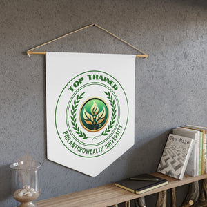 Top Trained Pennant | Philanthrowealth University Wall Decor for Graduates & Achievers