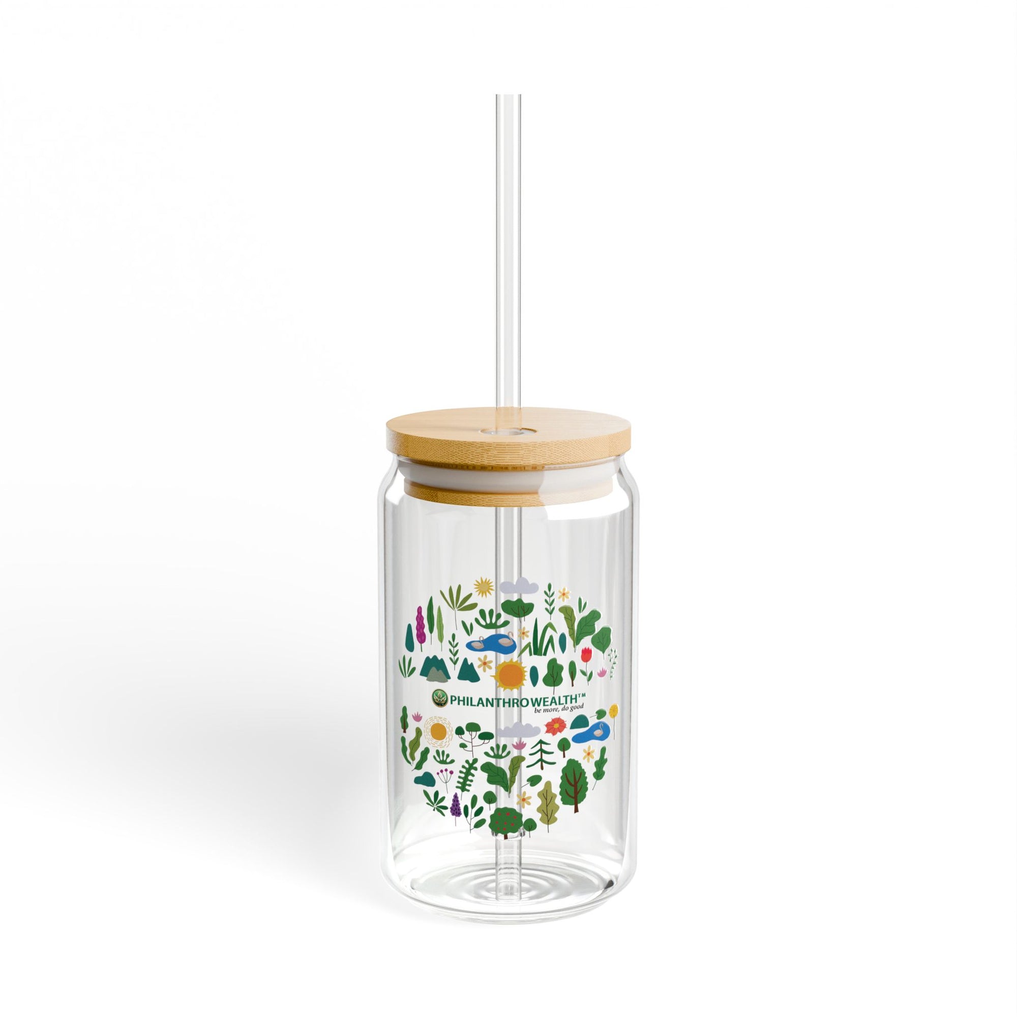 PhilanthroWealth Eco-Friendly 16oz Sipper Glass