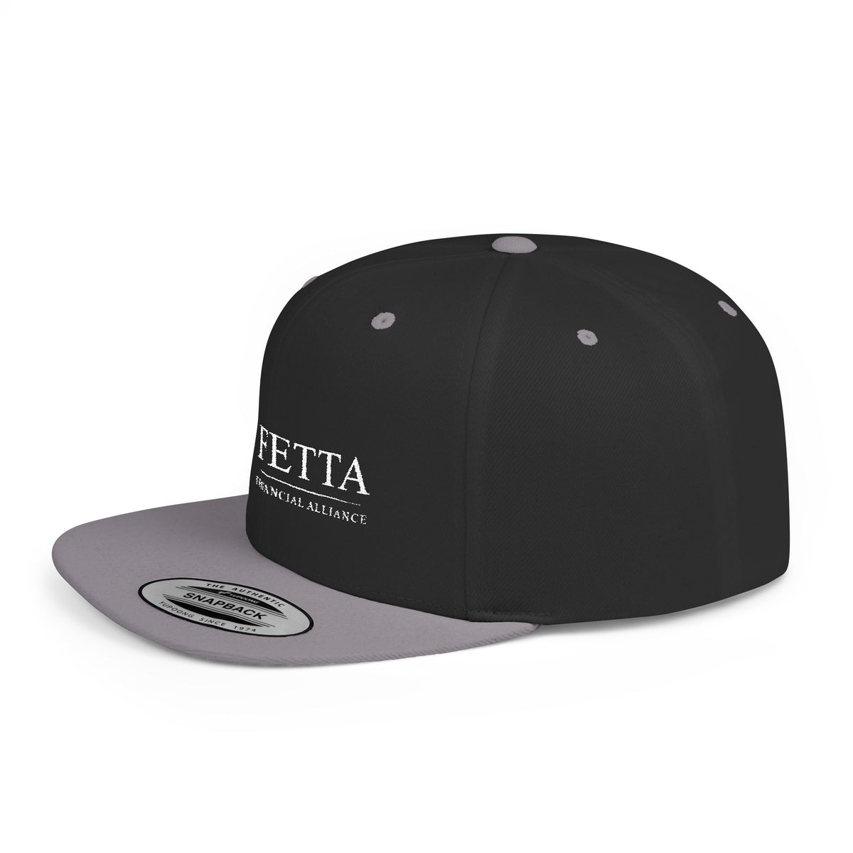 FETTA Financial Alliance Flat Bill Snapback Cap - Trendy Adjustable Hat for Everyday Style