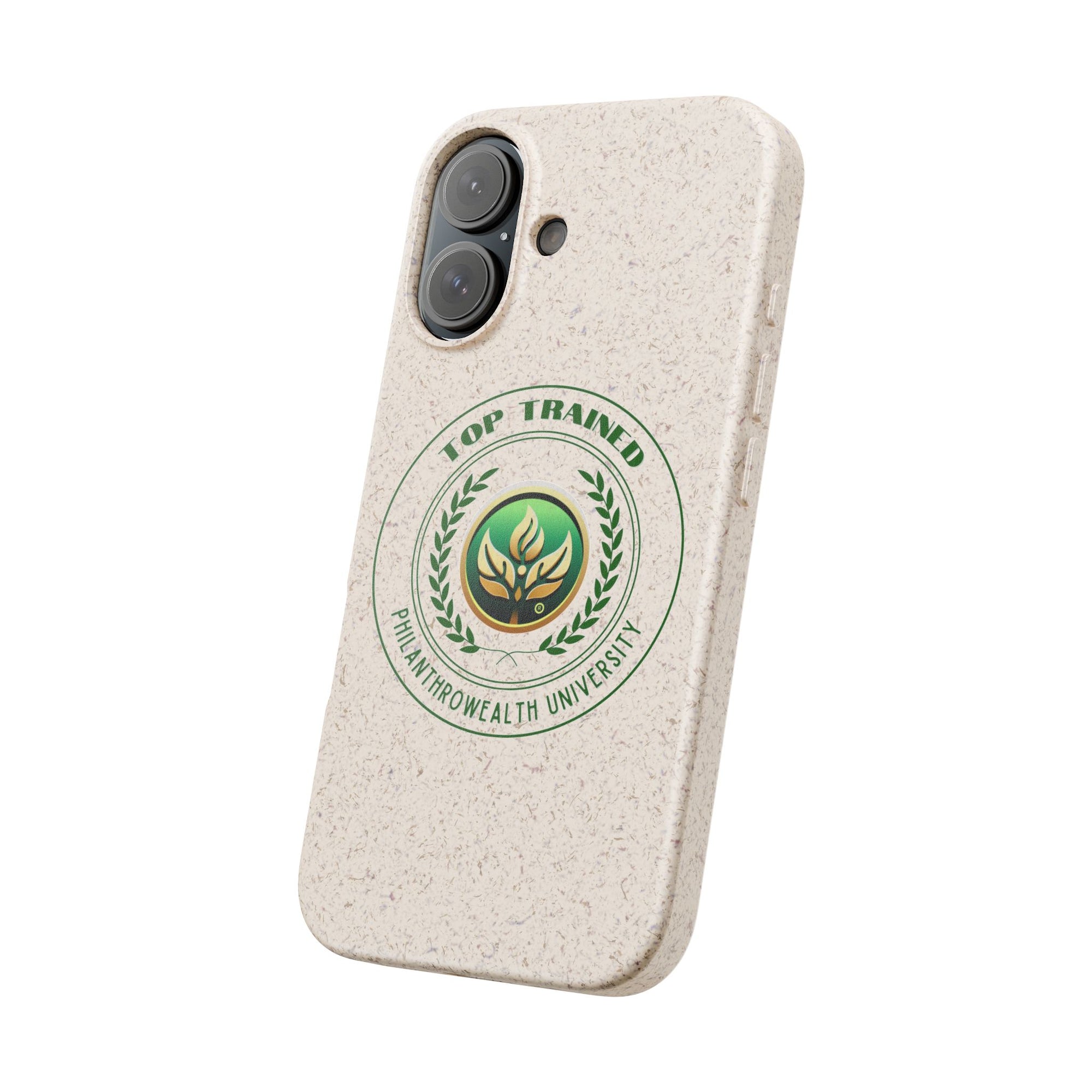 Eco-Friendly Phone Case - "Top Trained" Design for Philanthrowealth University