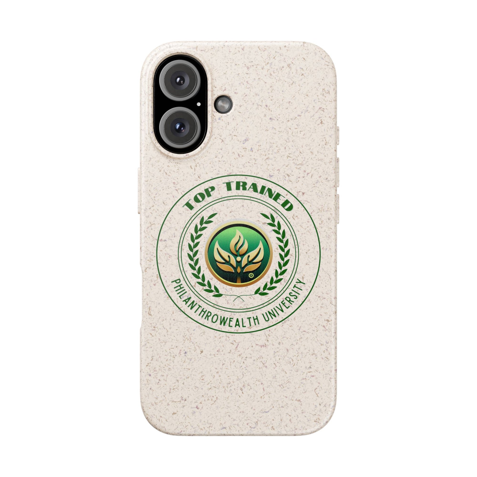 Eco-Friendly Phone Case - "Top Trained" Design for Philanthrowealth University