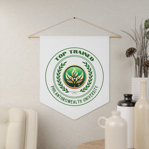 Top Trained Pennant | Philanthrowealth University Wall Decor for Graduates & Achievers