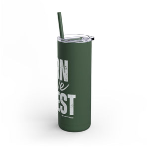 Motivational Skinny Tumbler | Earn Save Invest | 20oz